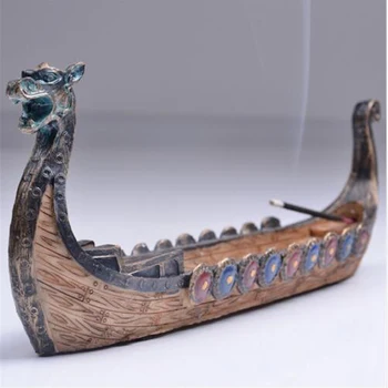 Dragon Boat Tămâie Stick Titularul Arzător Sculptat Sculptură Cădelniță Ornamente Retro Arzătoare De Tămâie Design Tradițional Decor