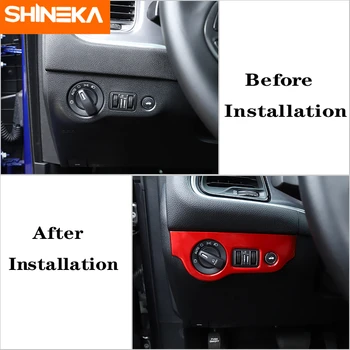 SHINEKA Autocolante de Interior Pentru Dodge Challenger+ Far Auto cu Comutator Buton Decor Huse Pentru Dodge Charger 2010+