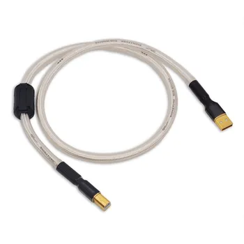 Argint Placat cu QED Hifi Cablu Usb de Înaltă Calitate 6N OCC Tip a-B DAC a Datelor prin Cablu USB