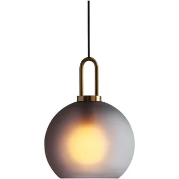 Nordic modern, simplu minge de sticlă LED E27 pandantiv lumini interior lămpi de iluminat restaurant dormitor scara decor agățat de lumina