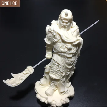 Guan Gong dumnezeu din Dumnezeu sculptura, alb artă modernă statuie, material natural acasă decorare accesorii Guan Yu statuie Meserii