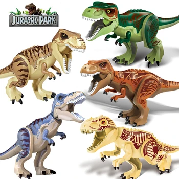 28cm Lumea Jurassic Dinozauri Cifre Tyrannosaurus Indominus Rex mi-Rex Dinozaur Asambla Blocuri Caramizi Copil Jucării