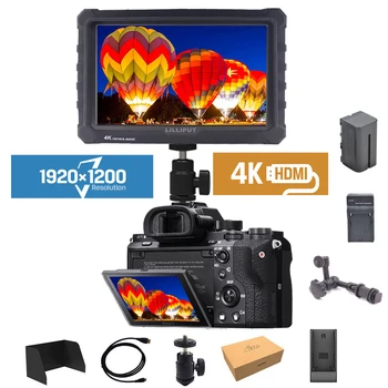 Lilliput A7S Video 4K Monitor de 7 inch de Pe Teren Camera, Monitor de Înaltă Rezoluție, IPS Full HD 1920x1200 pentru Canon Nikon Sony