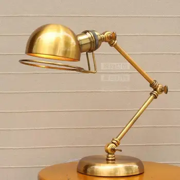 Moda American Decorative DUS retro bronz rocker lampă de masă hotel dormitor lampă lampă de noptieră lampă de studiu FG357