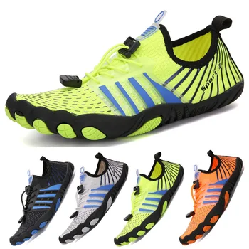 Mens Desculț Cinci Degete Pantofi Pantofi de Funcționare de Vară pentru Bărbați în aer liber, Ușor, Rapid Aqua Pantofi de Fitness Adidasi Sport