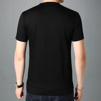 Casual Barbati Brand tricou de Bumbac Culoare Solidă Brodate T-shirt pentru Bărbați Bază de Moda de Top tricou Streewear Tricou MTS584
