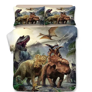 Dinozaur 3D rhino lenjerie de pat single queen-size quilt carpetă acopere seturi de animale cuverturi de pat King duble twin Buna calitate lenjerii de pat