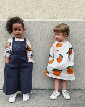 Copii Dressses 2020 Nadadelazos De Brand Nou De Primavara-Vara Fete Drăguț Minunat De Imprimare Rochie Cu Maneci Lungi Copil Haine De Bumbac