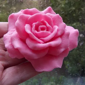 HC0101 Floare Trandafir Înflorit Silicon Cub de Zahăr Săpun 3D Tort Mucegai Bomboane de Ciocolată Decorare Mucegai de Copt(SUA transport)