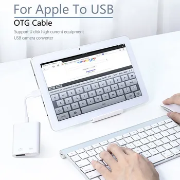 IOS13 USB3.0 Convertor Cablu de Conectare U Disc / keyboard / Camera 500mA Adaptor OTG Pentru Apple iPhone 11/ X/ 8 iPad Iluminat pentru USB