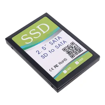 2021 Noi 2Port Dual SD SDHC MMC RAID SATA Adaptor Convertor cu Cabina pentru Card SD