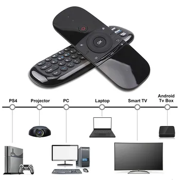 Wechip w1 wireless keyboard wireless air mouse-ul TV control de la distanță cu Infraroșu Învăța pe 6 Axe de Mișcare Sens pentru Android TV Laptop PC