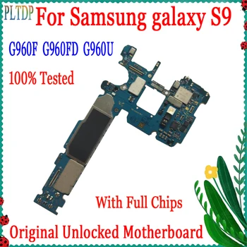Fabrica Debloca Placa de baza Pentru Samsung Galaxy S9 G960F G960FD G960U Cu chips Integral Logica Bord 64GB bine Testate