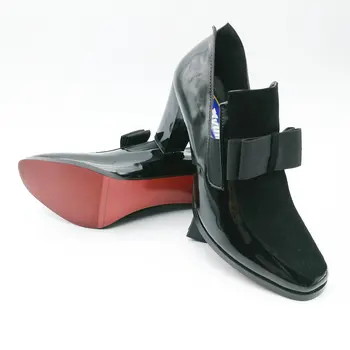 Nou Fund Roșu unic tocuri inalte pompe square toe din piele pantofi femei, femei Sexy negru chaussure femme176