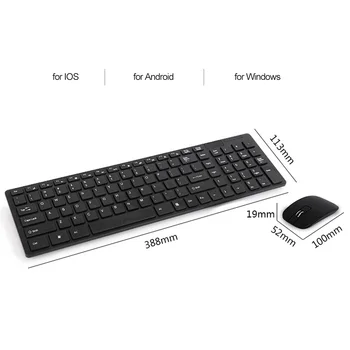 Tastatura Și Mouse-ul Combo Calculator Ergonomic 2.4 G Wireless Tastatura Cu PC Gamer Mouse-ul Plug and Play ABS Mouse-ul Pentru Laptop PC