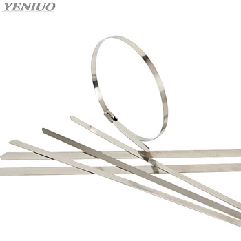 100buc 4,6 mm x 100 mm ,200 mm, 450 mm din Oțel Inoxidabil 304 de Metal Cablu de Cravata Fermoar Curea de Blocare a Țevii de Eșapament Antet