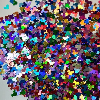 50g multi-colorate holografic mouse-ul cap-fluturasi cu sclipici confetti pentru unghii în Formă de Sclipici Holografic - Crafting - Vrac Sclipici