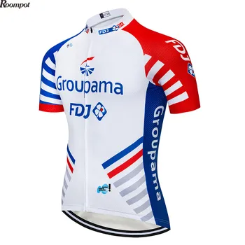 2020 ECHIPA Groupama FDJ Ciclism Îmbrăcăminte Albă, tricou de Biciclete Ropa Mens Bicicleta Vara Pro Tricouri de Ciclism 20D Gel Pad Biciclete pantaloni Scurți
