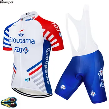 2020 ECHIPA Groupama FDJ Ciclism Îmbrăcăminte Albă, tricou de Biciclete Ropa Mens Bicicleta Vara Pro Tricouri de Ciclism 20D Gel Pad Biciclete pantaloni Scurți
