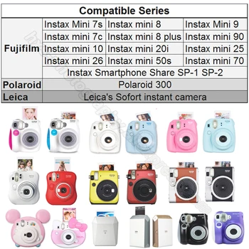 Fujifilm Instax Mini Instant Alb Film + Gratis Album Pentru Instax Mini 11 9 8 7 70 90 25 Camera Printer Liplay SP-2 Polariod 300