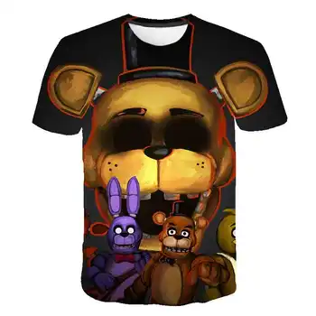 Cinci Nopți la Freddy Bărbați 2020 Anime Vara T-Shirt de Imprimare 3D de Desene animate Feroce Urs Bărbați T-Shirt Casual, O-Neck T-shirt