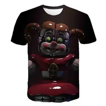 Cinci Nopți la Freddy Bărbați 2020 Anime Vara T-Shirt de Imprimare 3D de Desene animate Feroce Urs Bărbați T-Shirt Casual, O-Neck T-shirt