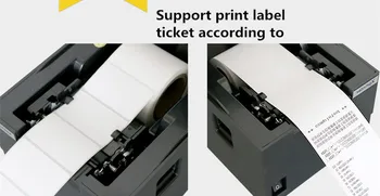 1D Scanner de coduri de bare cu fir+haine tag 58mm Termice imprimanta de coduri de bare autocolant printer cod Qr non-uscare imprimantă de etichete