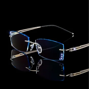 Latime-135 Ochelari baza de Prescriptie medicala aliaj cu prindere rapida ochelari de oameni gradient de taiere diamante terminat EMI D-8 D-7 lentile de ochelari miopie