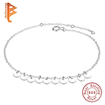 BELAWANG 2019 925 Brățară de Argint Pandantive Rotunde Brățară Bijuterii Cadouri Pentru Femei Design Simplu Bijuterii de Nunta Cadou