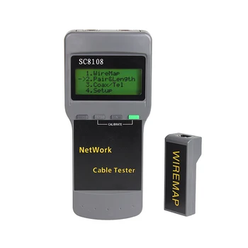 SC8108 Multifunctional Portabil de Rețea fără Fir Metru Tester LCD Digital Display RJ45 RJ11 LAN Cablu de Telefon Metru de Măsurare