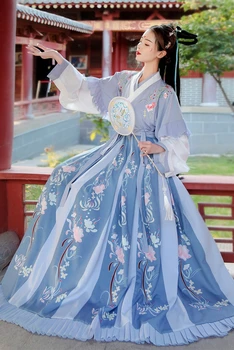 Chineză Tradițională Hanfu Rochie Femei Dinastiei Han Vechi De Printesa De Dans Costum Broderii Orientale Dinastiei Tang Dans Uzura